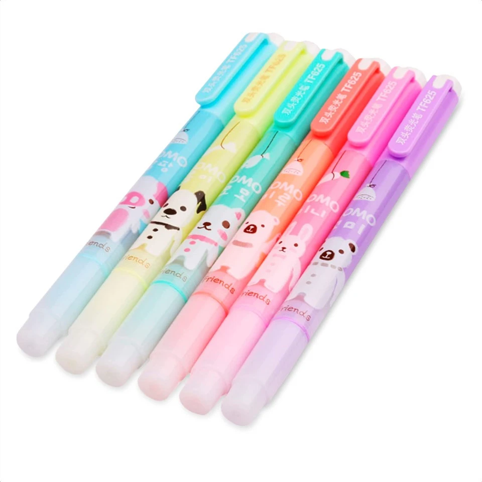 6st Dubbla Tips Highlighter Marker Set