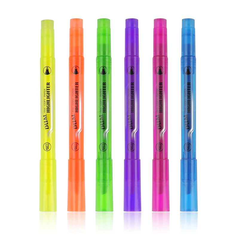 Dubbelhuvud Fluoscent Highlighter Pen