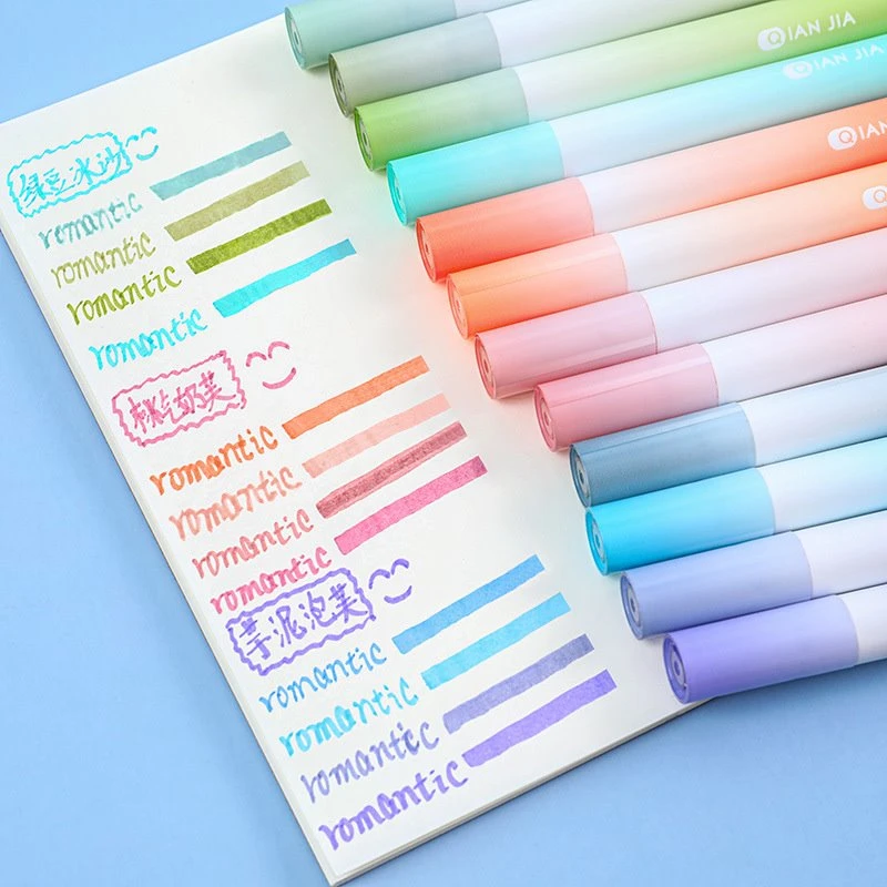 12 färger Pastell Highlighters