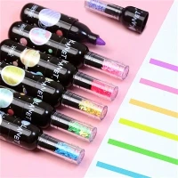 6st Cute Planet Wine Bottle Mini Highlighter