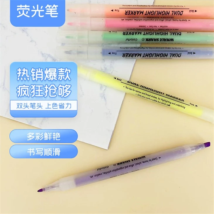 6st Set Milda Färger Double Tip Highlighter