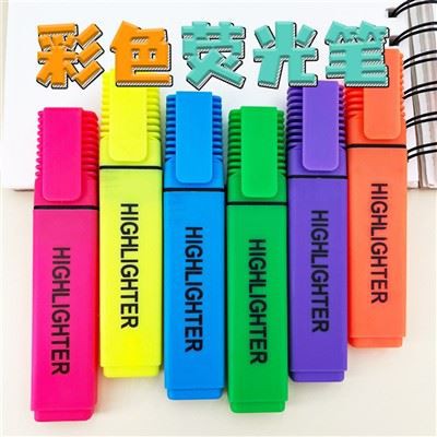 6 färger uppsättning Candy Color Highlighter Marker Pen